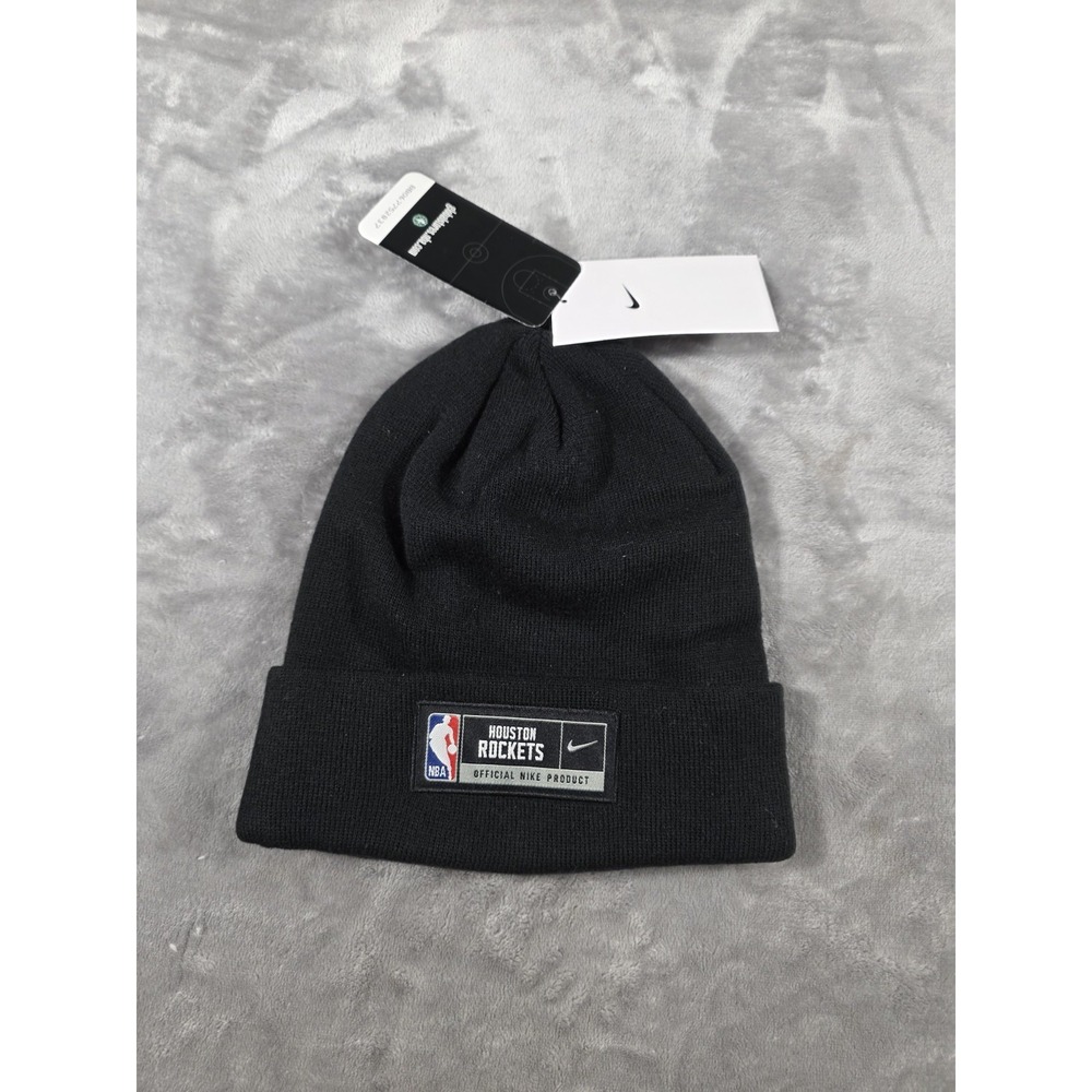 Houston Rockets Nike‎ Black Cuffed Logo Beanie NWT
